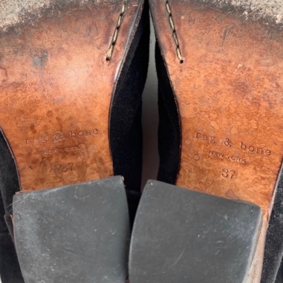 Rag & bone Newbury Black Suede Ankle Boots 37 7 As Seen On Taylor Swift - Picture 8 of 9